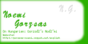 noemi gorzsas business card